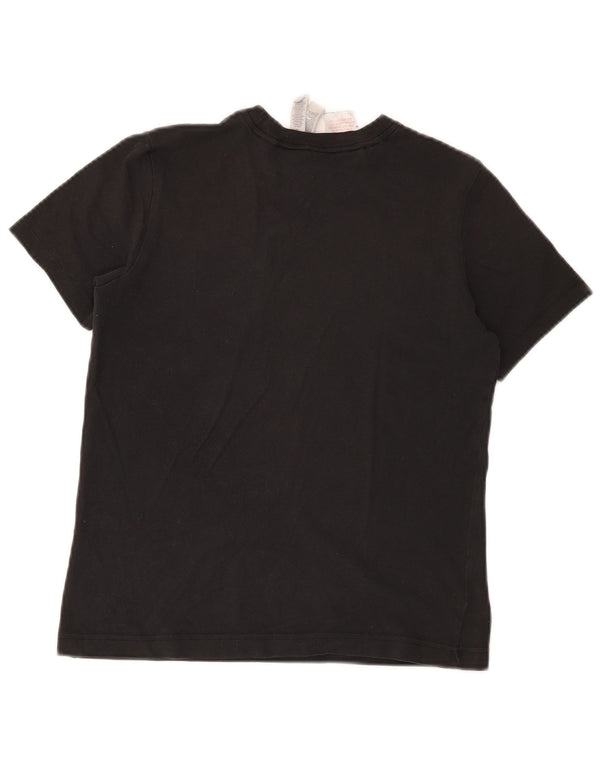Adidas Boys Graphic T-Shirt Top 11-12 Years Black Cotton