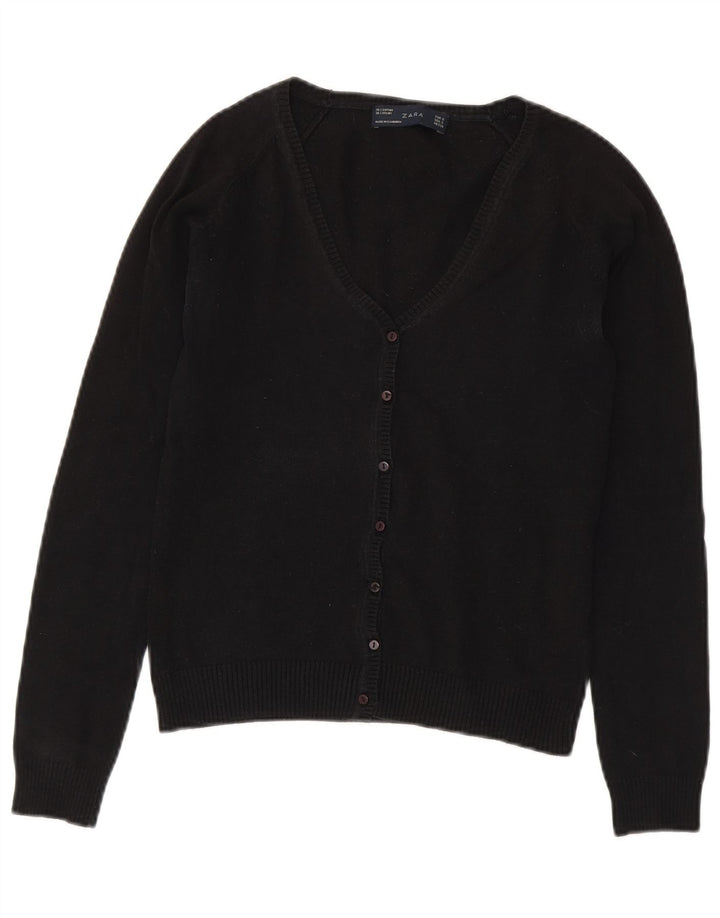Zara Womens Cardigan Sweater UK 10 Small Black