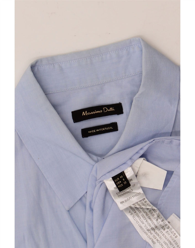 MASSIMO DUTTI Womens Shirt EU 40 Medium Blue Cotton Vintage Massimo Dutti and Second-Hand Massimo Dutti from Messina Hembry 