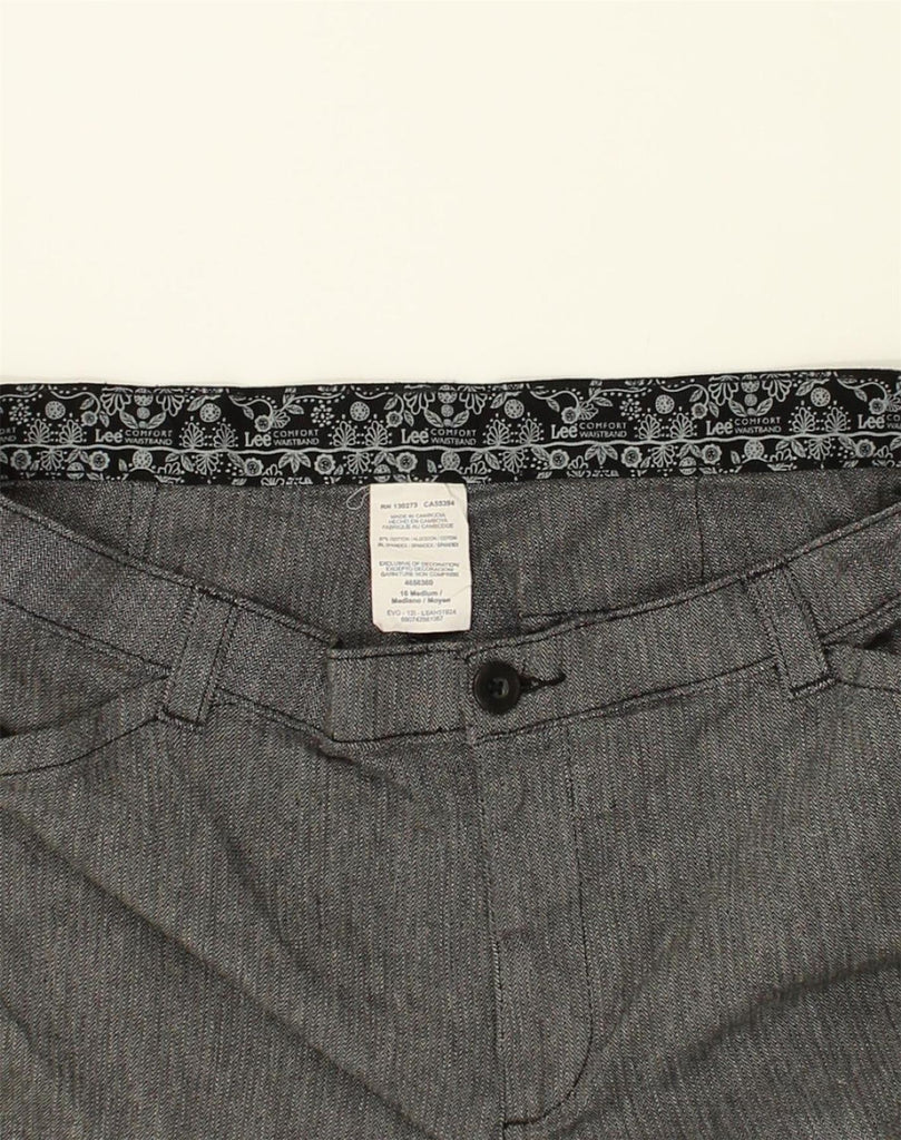 LEE Womens Straight Casual Trousers W38 L31 Grey Cotton | Vintage Lee | Thrift | Second-Hand Lee | Used Clothing | Messina Hembry 