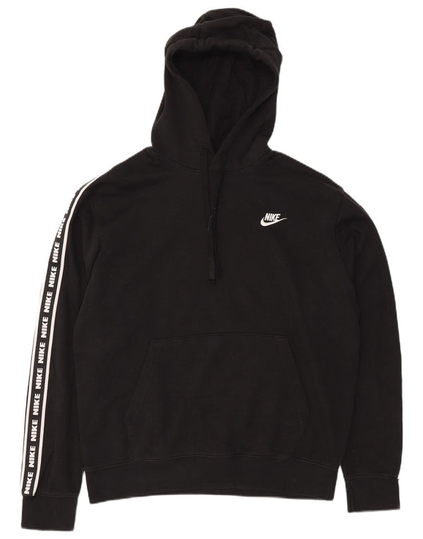 Nike Mens Graphic Hoodie Jumper Medium Black Cotton
