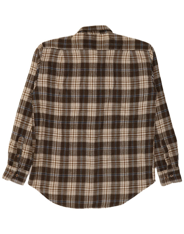 Nazca Mens Overshirt Shirt XL Brown Check Acrylic