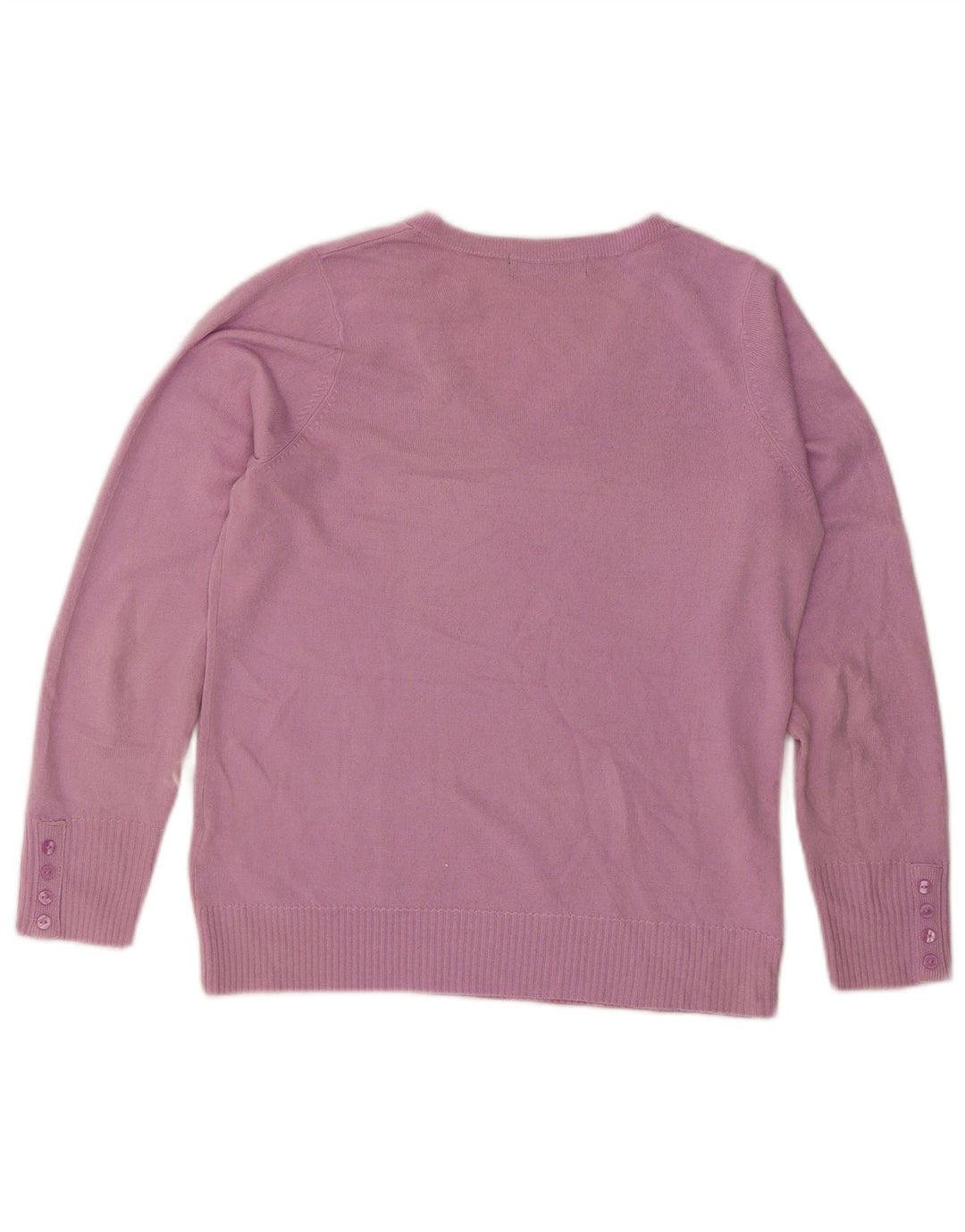 Marks & Spencer Womens V-Neck Jumper Sweater UK 12 Medium Purple Acrylic