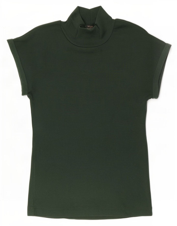Zara Womens T-Shirt Top UK 12 Medium Green