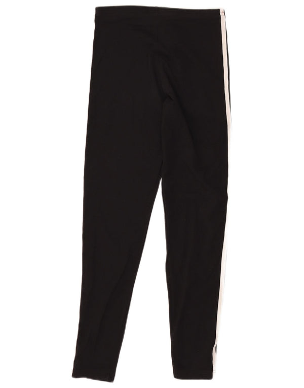ADIDAS Girls Tracksuit Trousers 13-14 Years Black Cotton