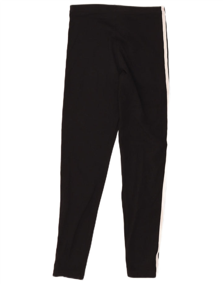 ADIDAS Girls Tracksuit Trousers 13-14 Years Black Cotton