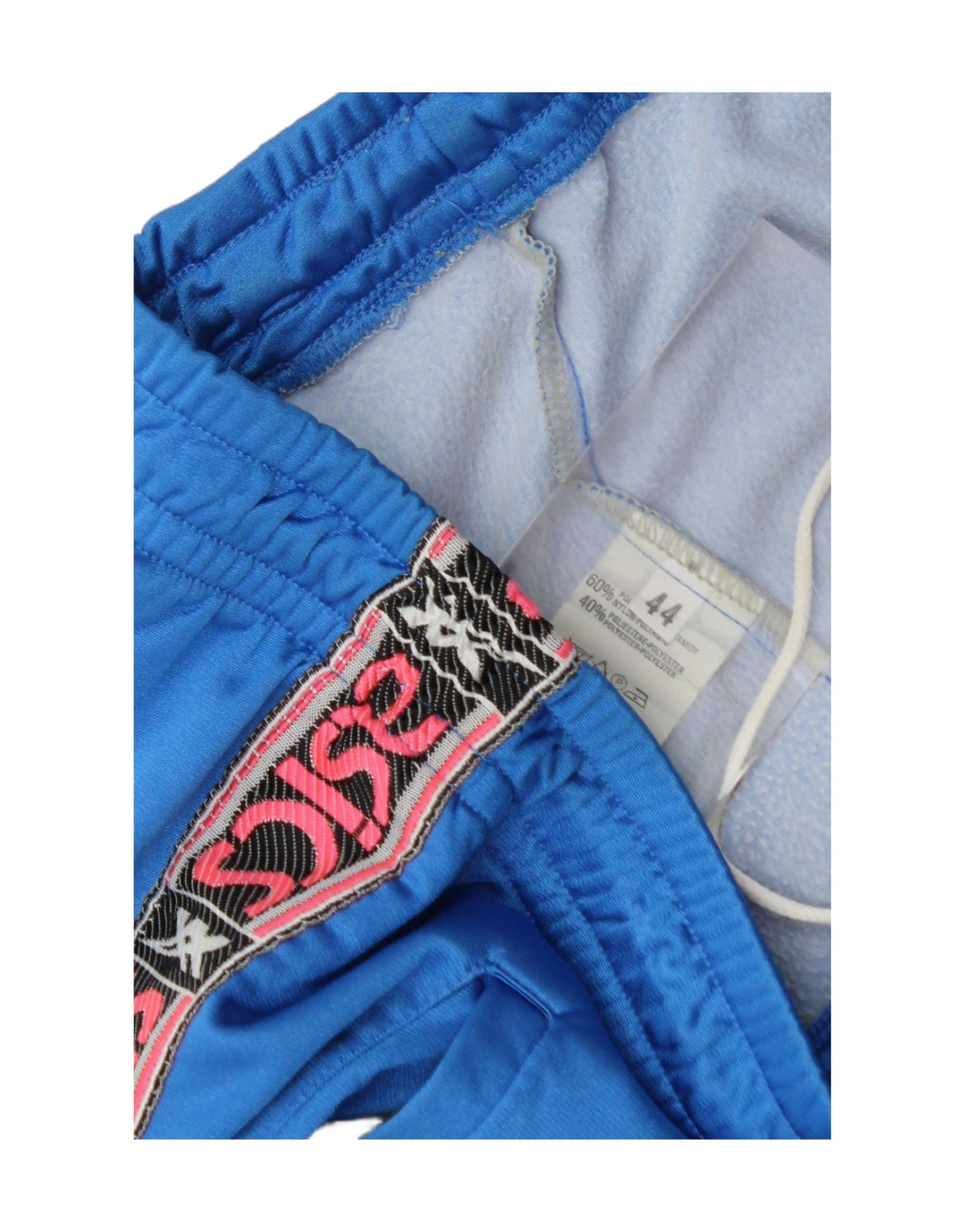 ASICS Mens Graphic Tracksuit Trousers IT 44 XS Blue Polyamide