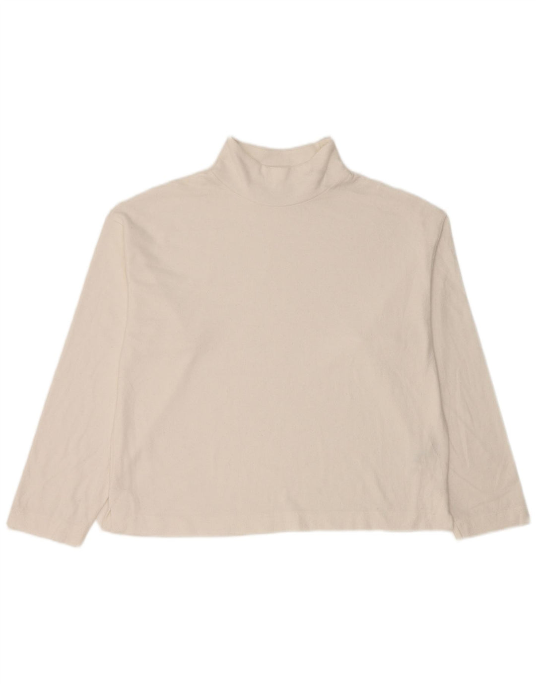 Marks & Spencer Womens Top Long Sleeve UK 12 Medium  White Polyester