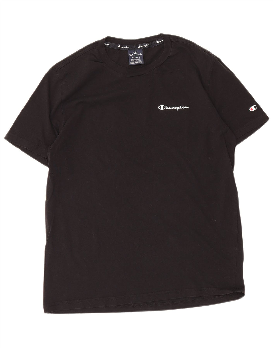 CHAMPION Mens T-Shirt Top Medium Black