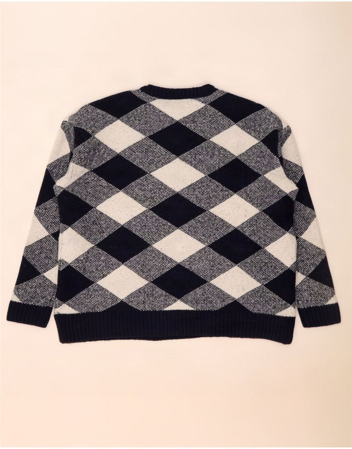 Marks & Spencer Womens Crew Neck Jumper Sweater UK 16 Large Navy Blue