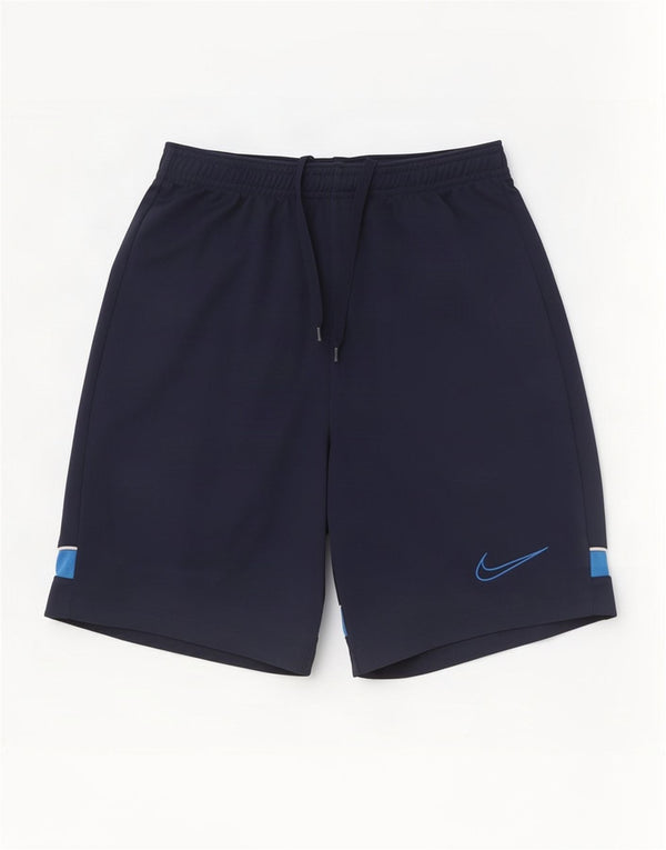 Nike Boys Dri Fit Sport Shorts 12-13 Years Large Navy Blue Colourblock