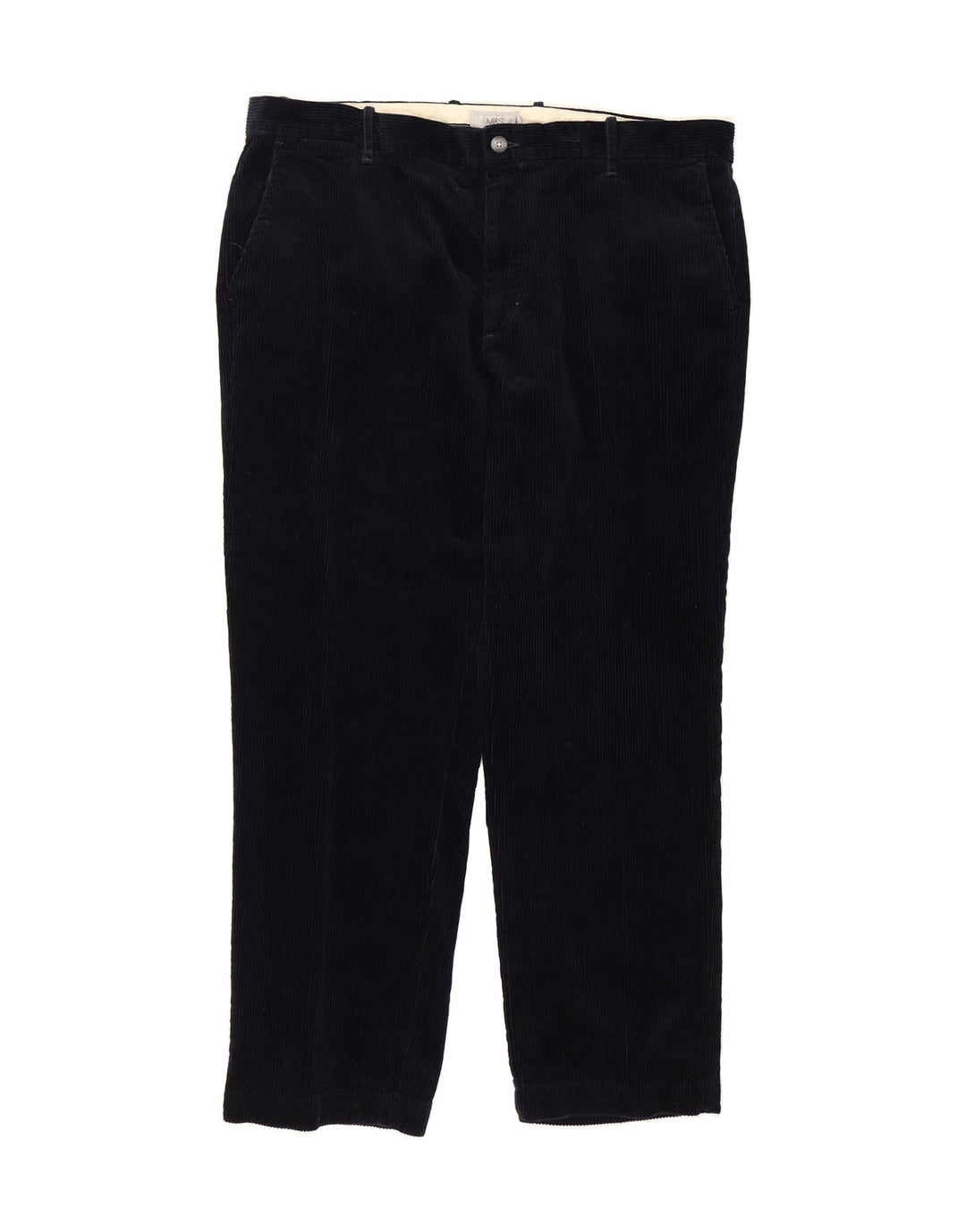 MARKS & SPENCER Mens Slim Corduroy Trousers W40 L29 Navy Blue Vintage Marks & Spencer and Second-Hand Marks & Spencer from Messina Hembry 