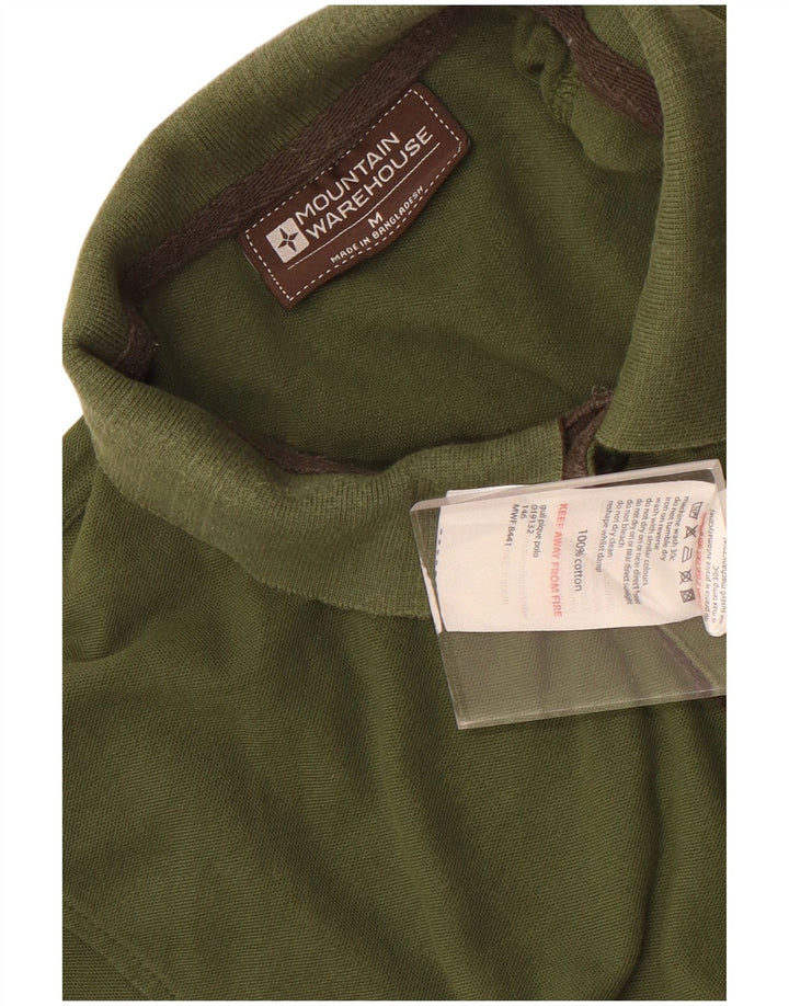 Mountain Warehouse Mens Polo Shirt Medium Green Cotton