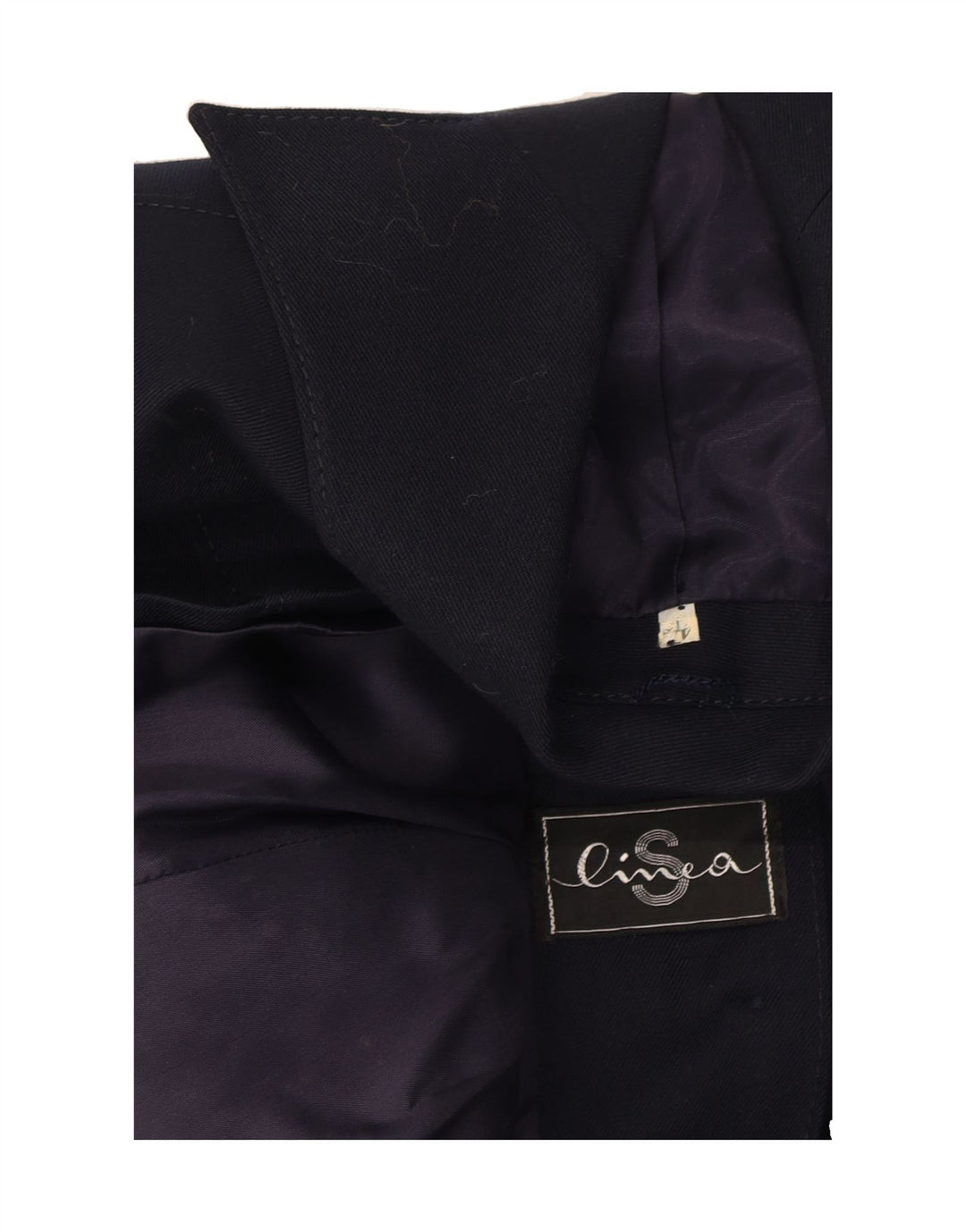 LINEA Womens 3 Button Blazer Jacket UK 4 XS Navy Blue Polyester Vintage Linea and Second-Hand Linea from Messina Hembry 