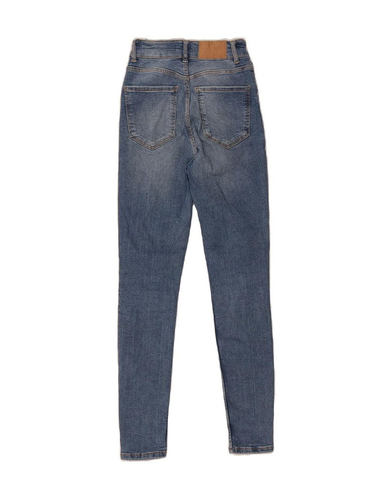 ZARA Womens High Rise Skinny Jeans Small W26 L27 Blue Vintage Zara and Second-Hand Zara from Messina Hembry 