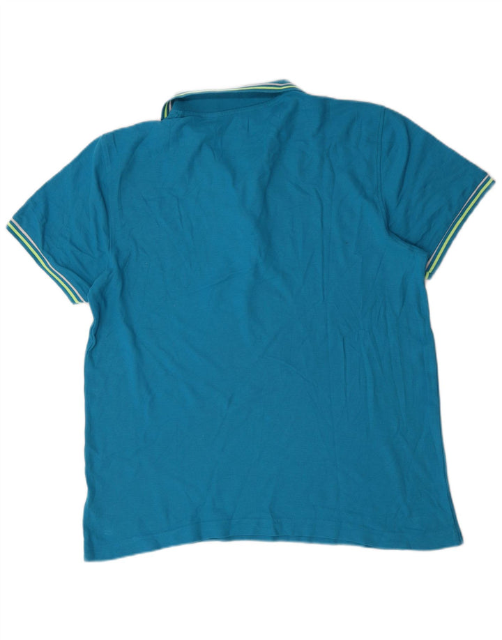 Lotto Mens Polo Shirt XL Blue Cotton