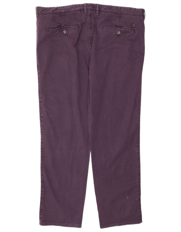 HUGO BOSS Mens Regular Fit Straight Chino Trousers W38 L30 Purple