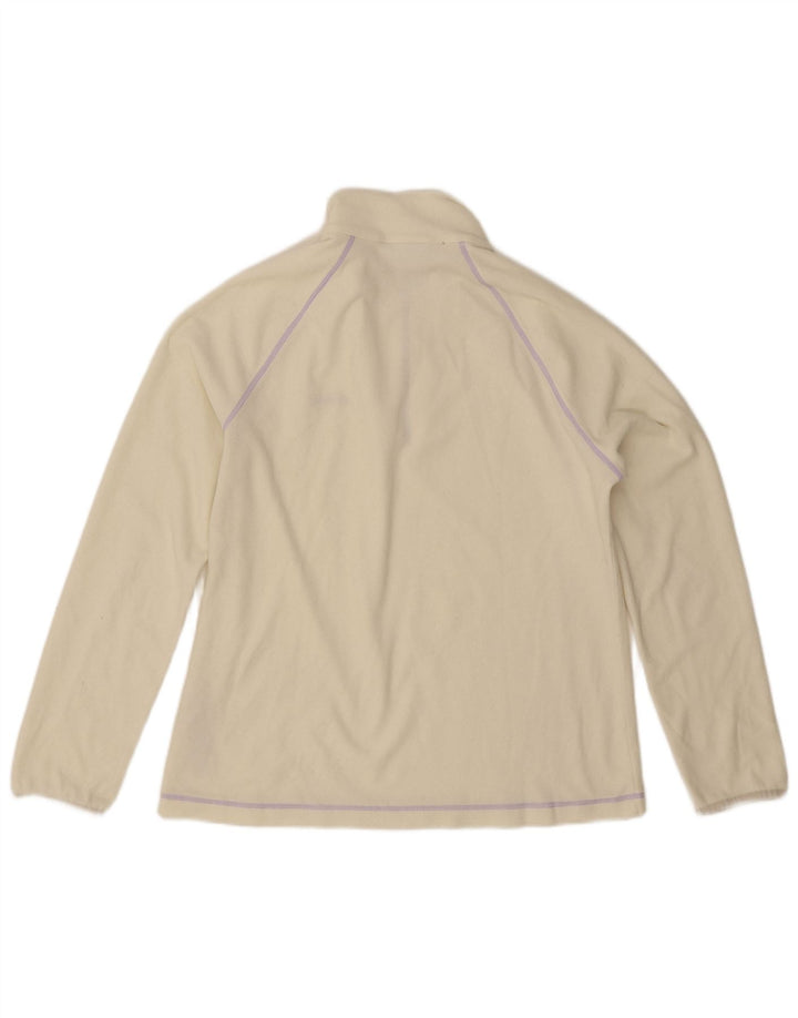 Lotto Womens Zip Neck Fleece Jumper UK 20 2XL Yellow Polyester