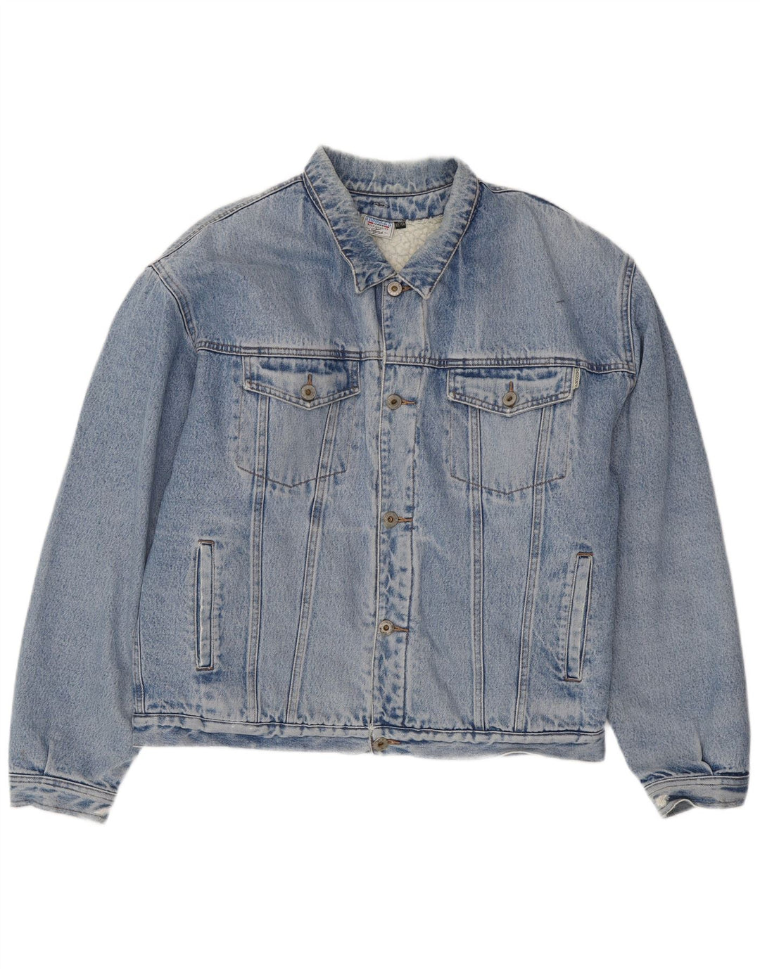 Paddock's Mens Sherpa Denim Jacket IT 52/54 XL Blue Cotton