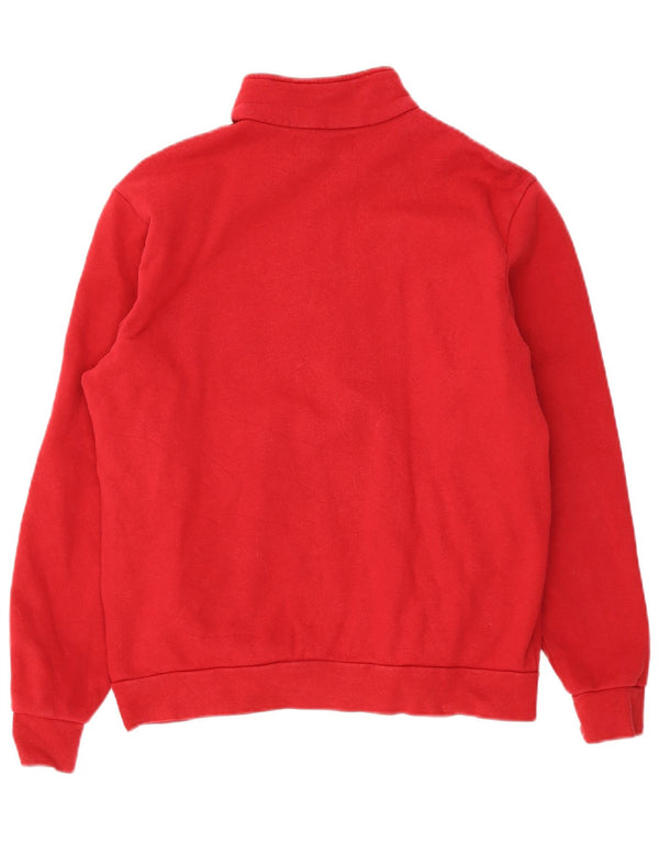 Kappa Mens Zip Neck Sweatshirt Jumper XL Red Cotton
