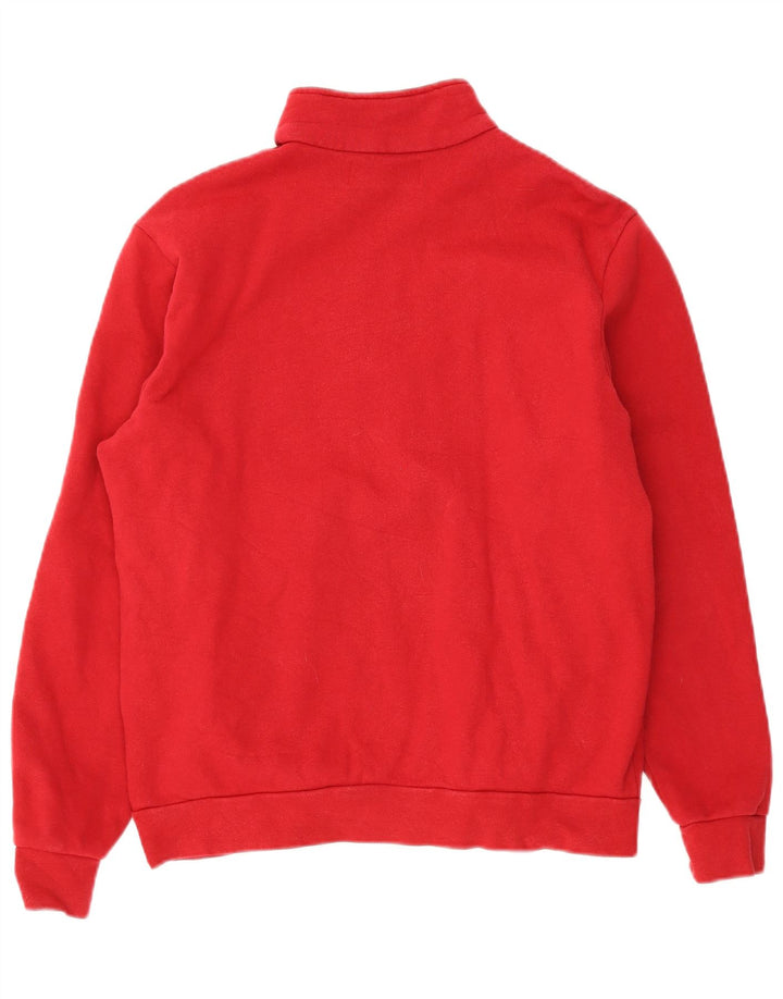 Kappa Mens Zip Neck Sweatshirt Jumper XL Red Cotton
