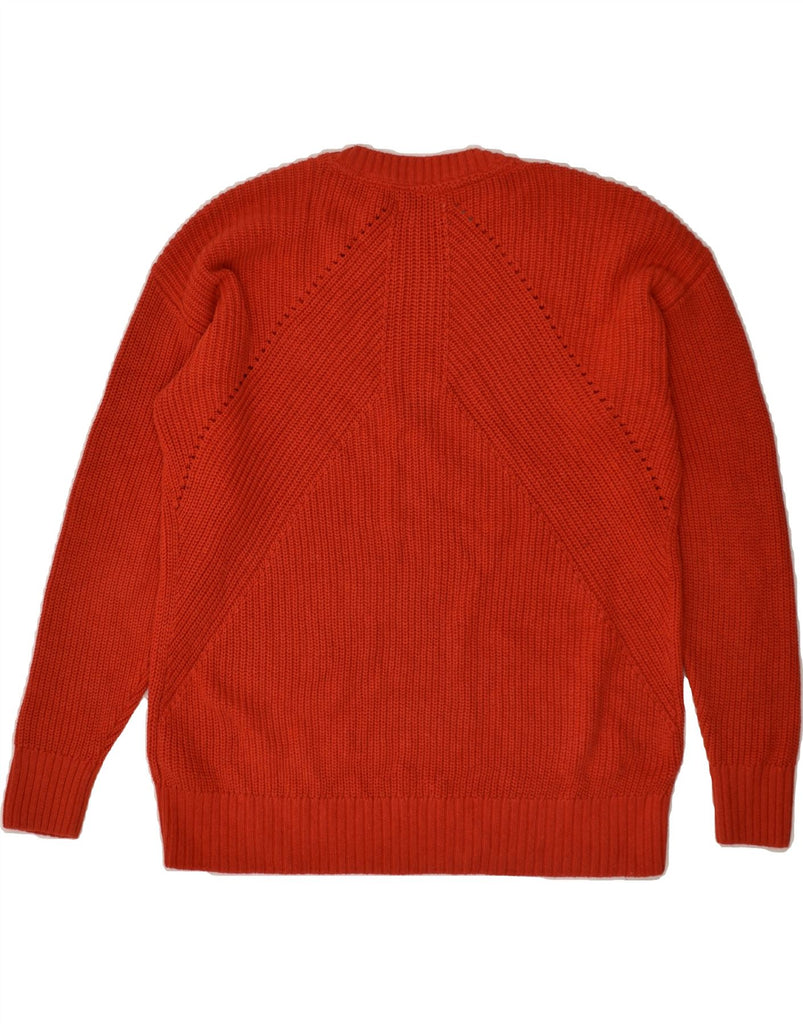 FAT FACE Womens Crew Neck Jumper Sweater UK 12 Medium Red Cotton | Vintage Fat Face | Thrift | Second-Hand Fat Face | Used Clothing | Messina Hembry 