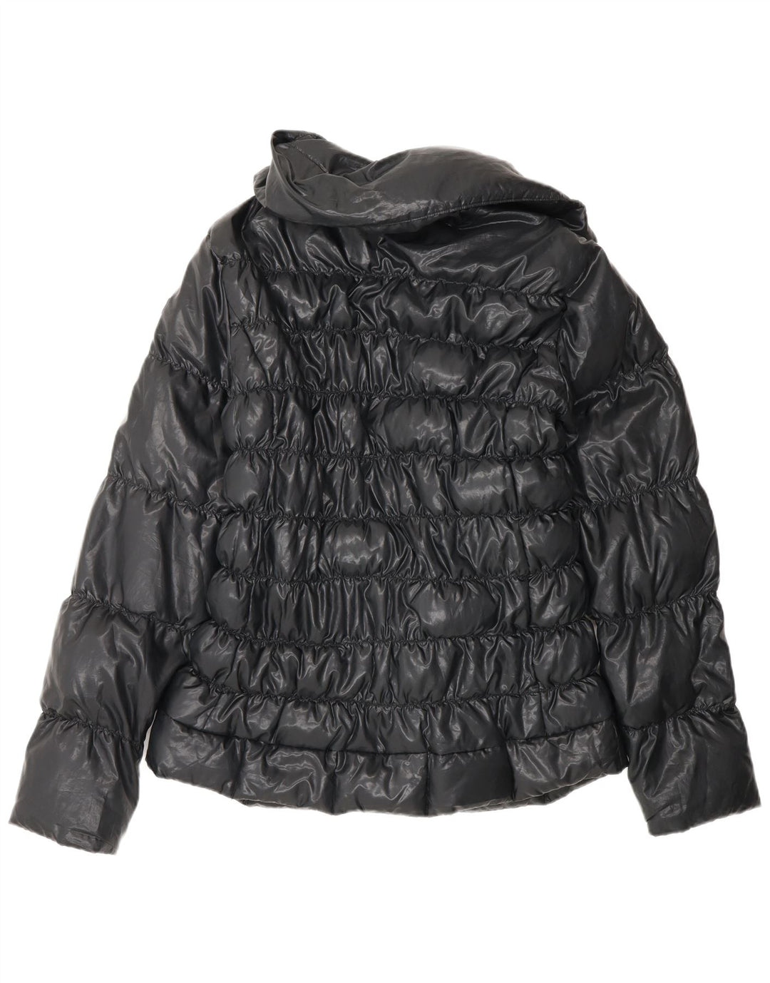 Gas Womens Padded Jacket IT 44 Medium Navy Blue Polyester