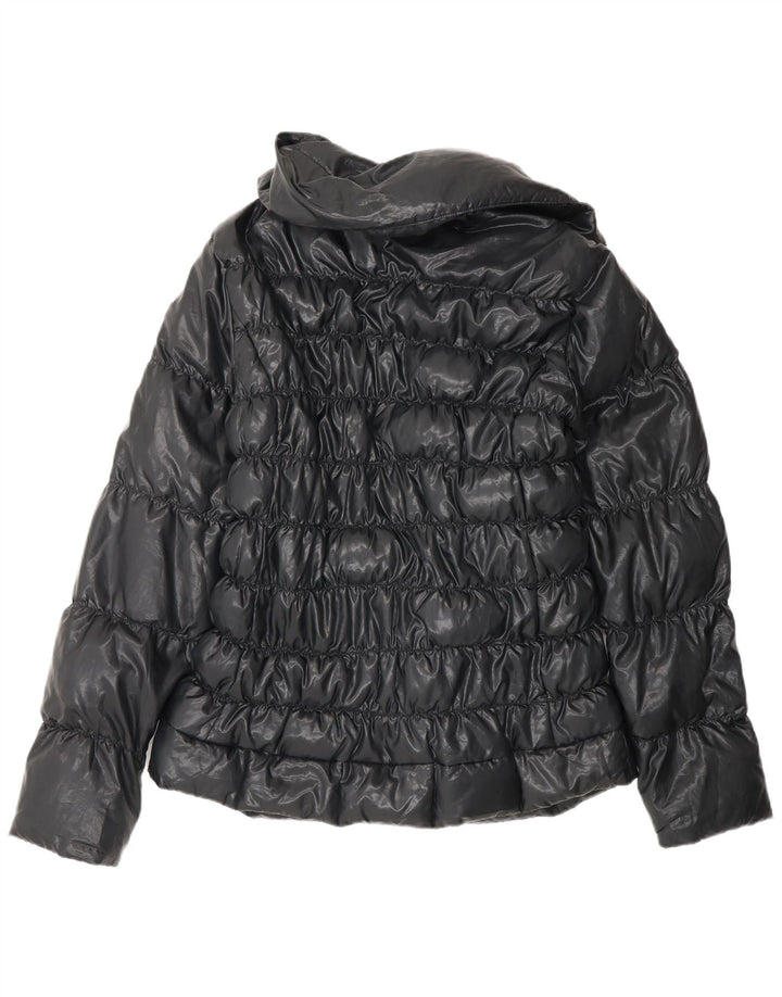 Gas Womens Padded Jacket IT 44 Medium Navy Blue Polyester