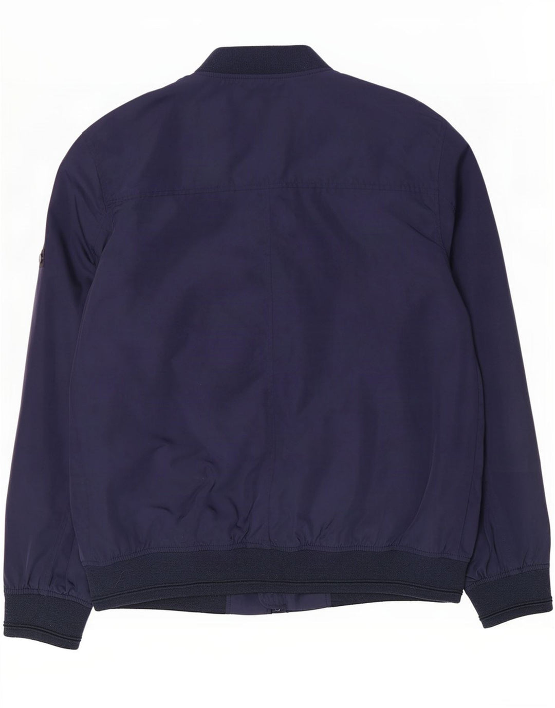 Ben Sherman Mens Bomber Jacket UK 40 Large Navy Blue Polyester