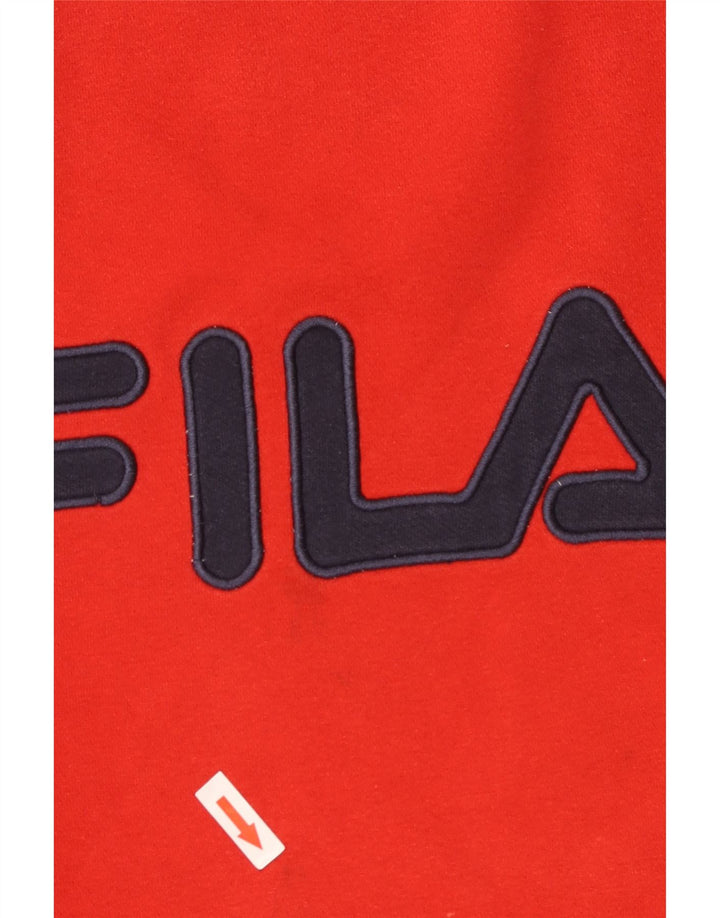 Fila Mens Graphic Sweatshirt Jumper Small Red Cotton
