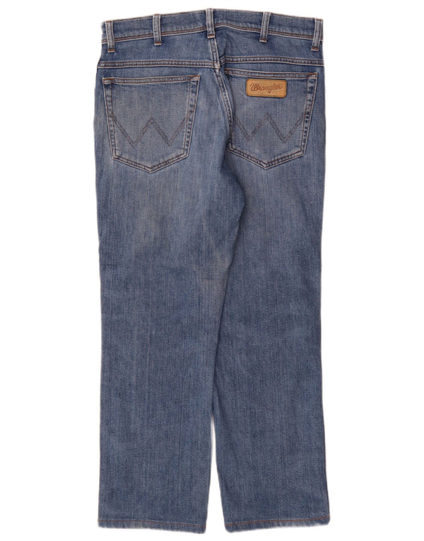 Wrangler Mens Texas Straight Jeans W32 L27 Blue Cotton