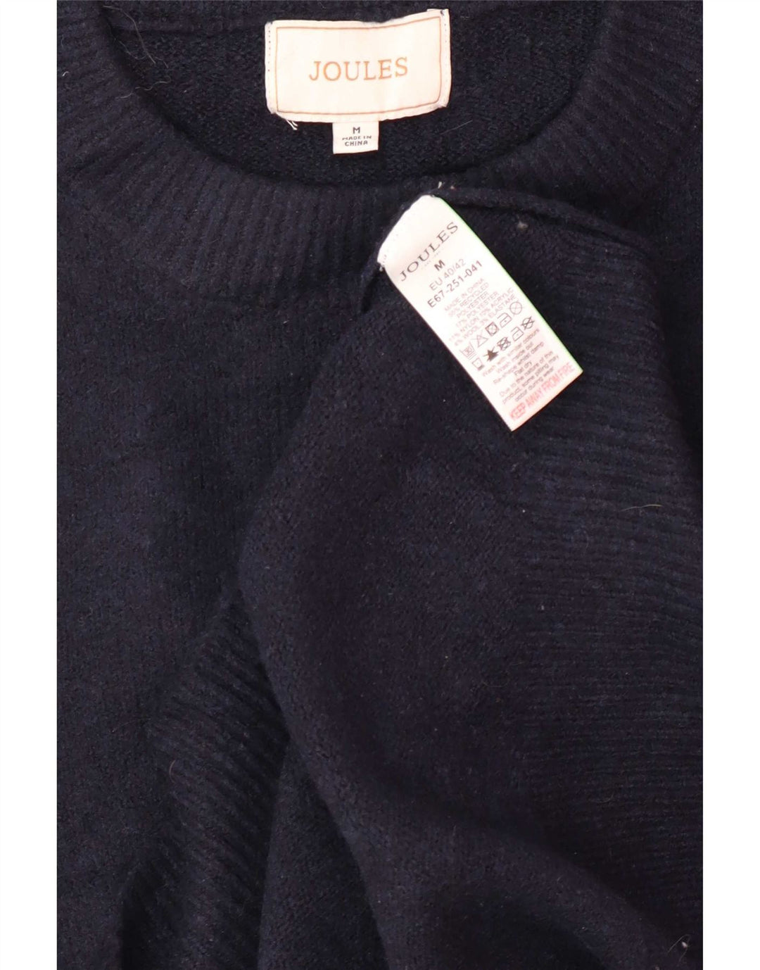 Joules Womens Crop Vest Tank Top UK 14 Medium Navy Blue Polyester