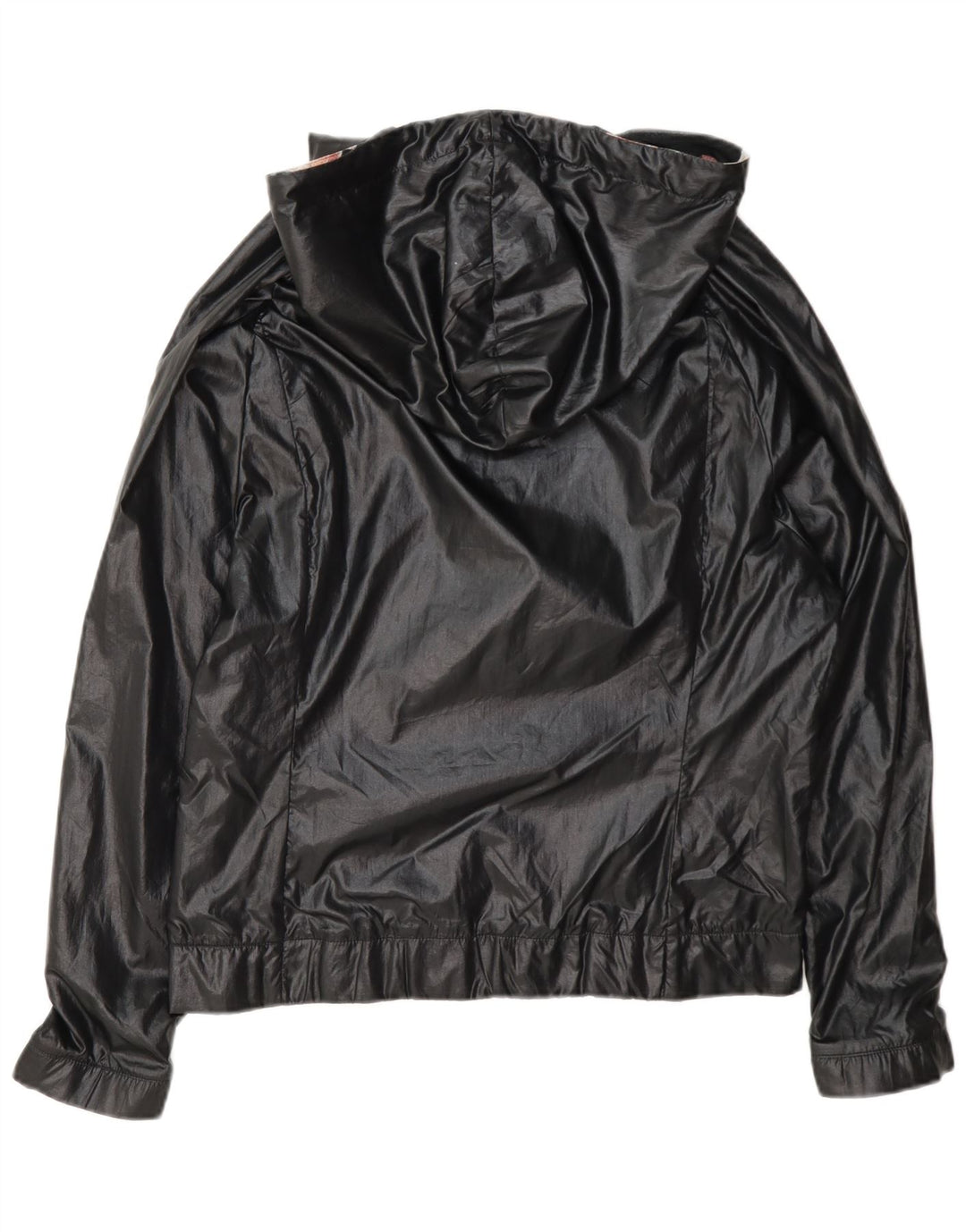Adidas Womens Hooded Oversized Rain Jacket UK 8 Small Black Polyamide
