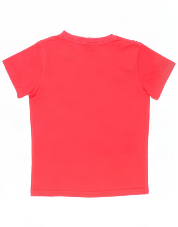 Puma Girls Graphic T-Shirt Top 7-8 Years Red Cotton