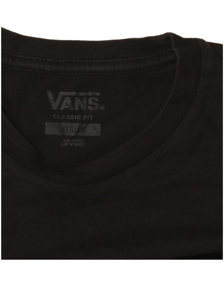 Vans Mens Classic Fit Graphic T-Shirt Top Medium Black Cotton