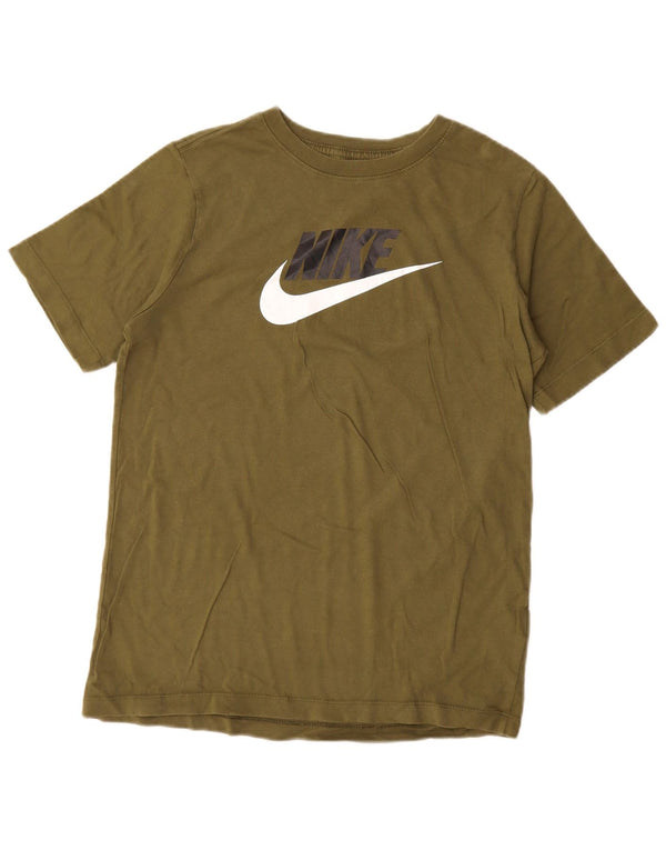 Nike Boys Graphic T-Shirt Top 13-14 Years XL Khaki Cotton