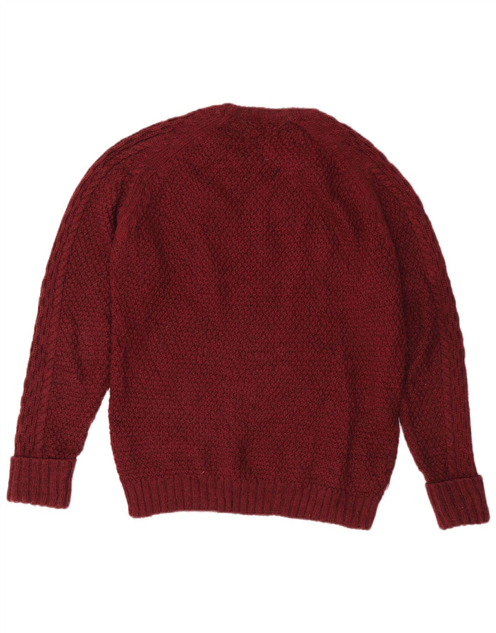 ZARA Mens Crew Neck Jumper Sweater XL Maroon