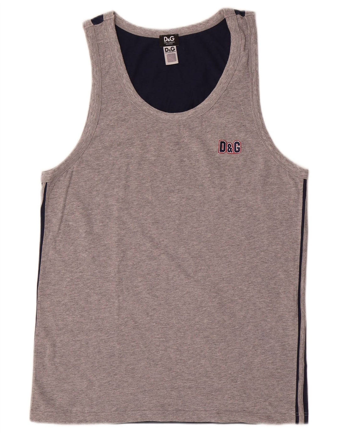 Dolce & Gabbana Mens Vest Top Small Grey Colourblock