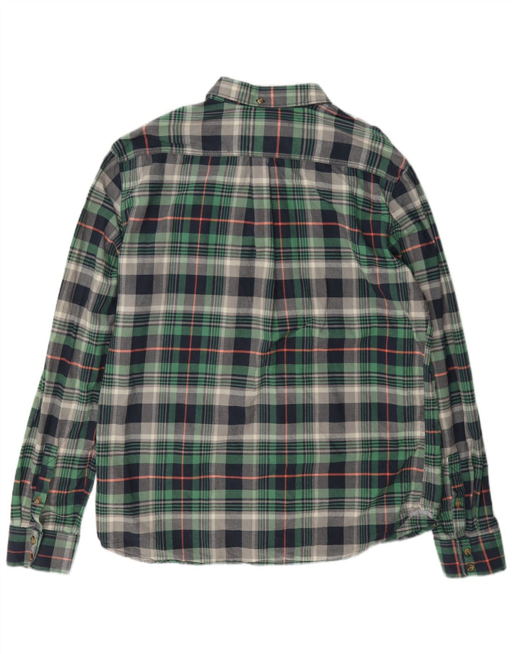 Vans Mens Flannel Shirt XL Green Check Cotton