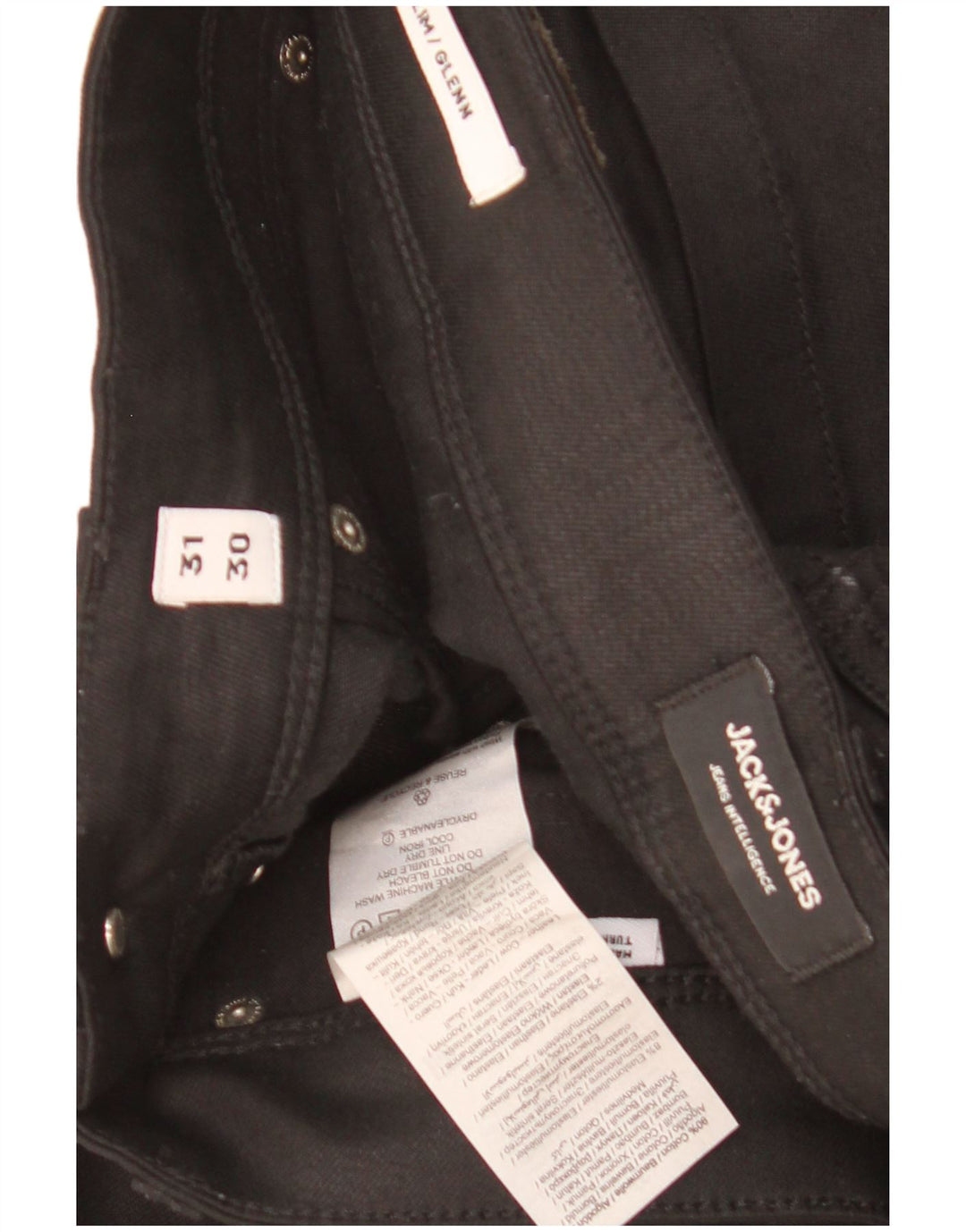 Jack & Jones Mens GLENN Slim Jeans W31 L30 Black Cotton