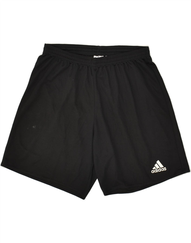 ADIDAS Mens Sport Shorts Large Black Polyester | Vintage Adidas | Thrift | Second-Hand Adidas | Used Clothing | Messina Hembry 