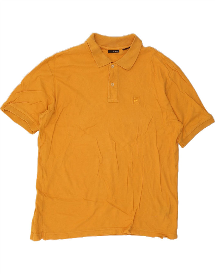 FILA Mens Polo Shirt XL Yellow Vintage Fila and Second-Hand Fila from Messina Hembry 