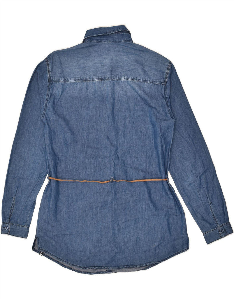 UNITED COLORS OF BENETTON Girls Shirt 11-12 Years 2XL Navy Blue Cotton | Vintage United Colors of Benetton | Thrift | Second-Hand United Colors of Benetton | Used Clothing | Messina Hembry 