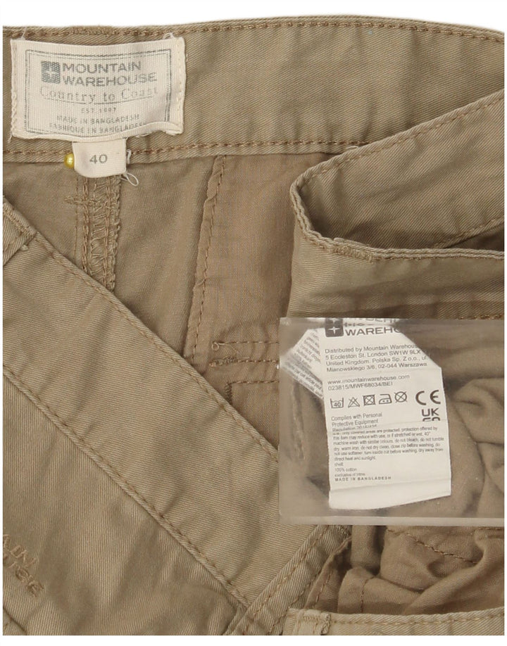 Mountain Warehouse Mens Cargo Shorts W40 XL Khaki Cotton