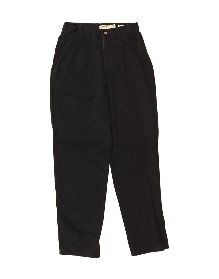 EDDIE BAUER Womens Classic Fit Chino Trousers US 8 Medium W26 L30 Black Vintage Eddie Bauer and Second-Hand Eddie Bauer from Messina Hembry 
