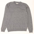 JACK & JONES Mens V-Neck Jumper Sweater Medium Grey Flecked Cotton Vintage Jack & Jones and Second-Hand Jack & Jones from Messina Hembry 