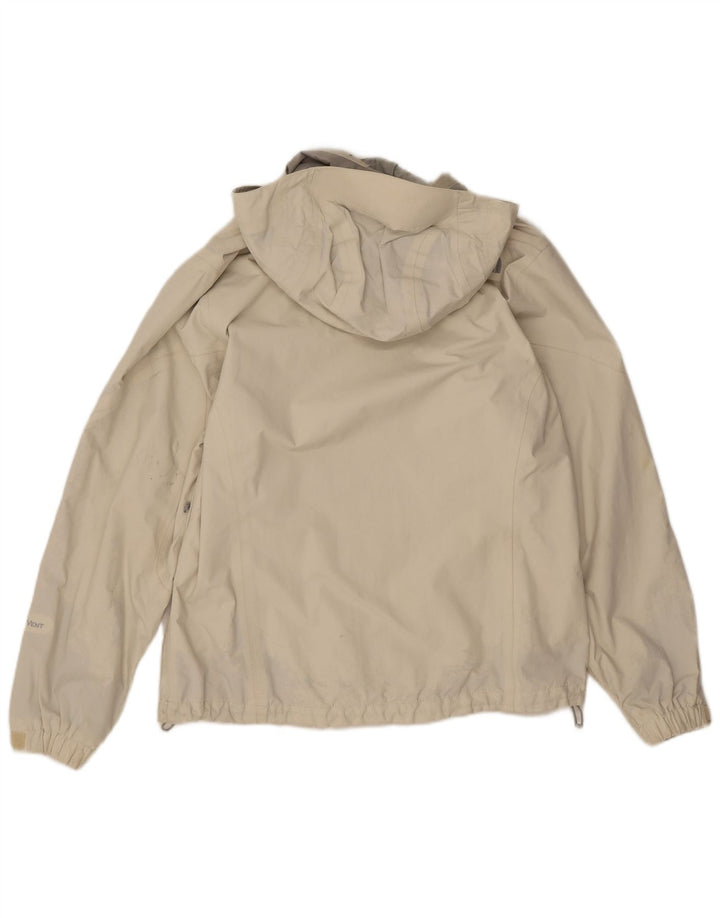 The North Face Womens Hooded Rain Jacket UK 14 Medium Green Nylon