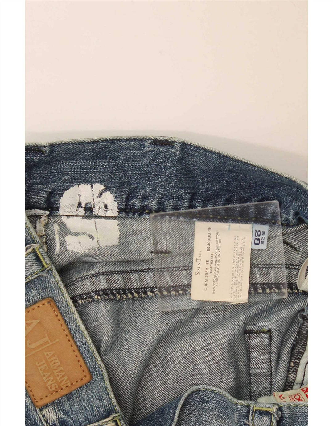 Armani Womens Wide Leg Jeans W29 L32 Blue Cotton