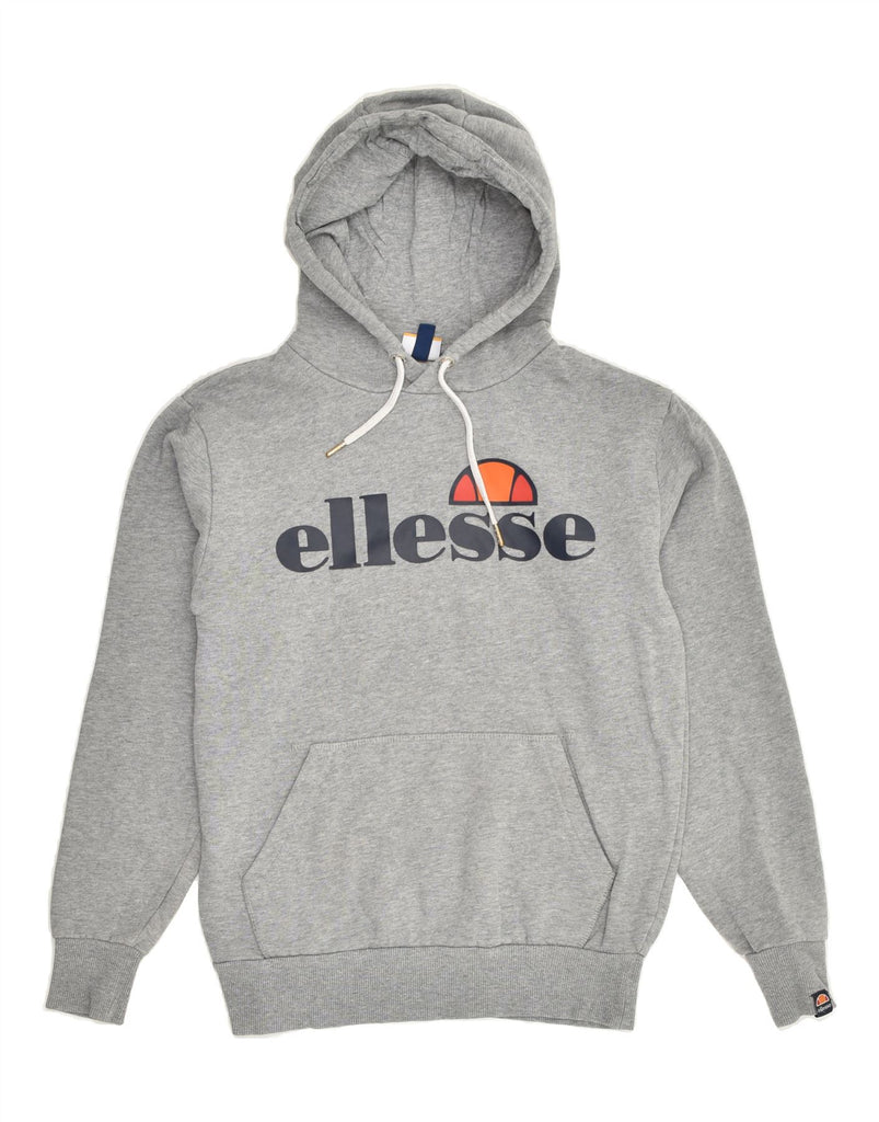 ELLESSE Mens Graphic Hoodie Jumper XS Grey Cotton | Vintage Ellesse | Thrift | Second-Hand Ellesse | Used Clothing | Messina Hembry 