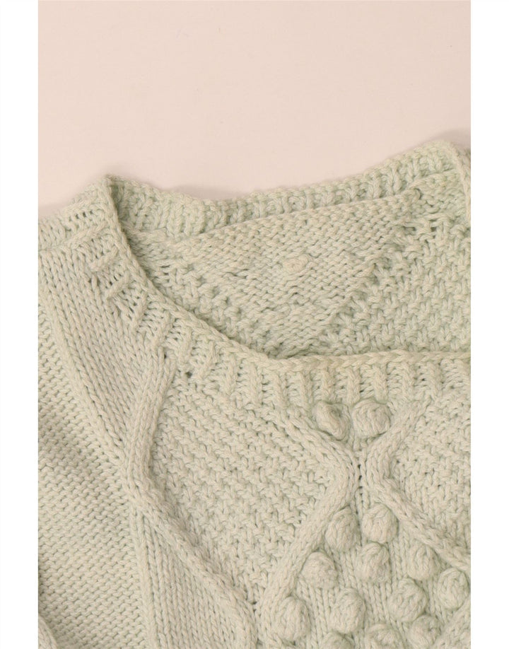 Vintage Womens Boat Neck Jumper Sweater UK 14 Medium Green